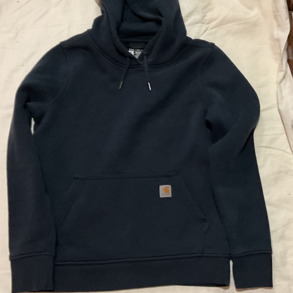 Carhartt women’s navy blue relaxed fit hoodie size small